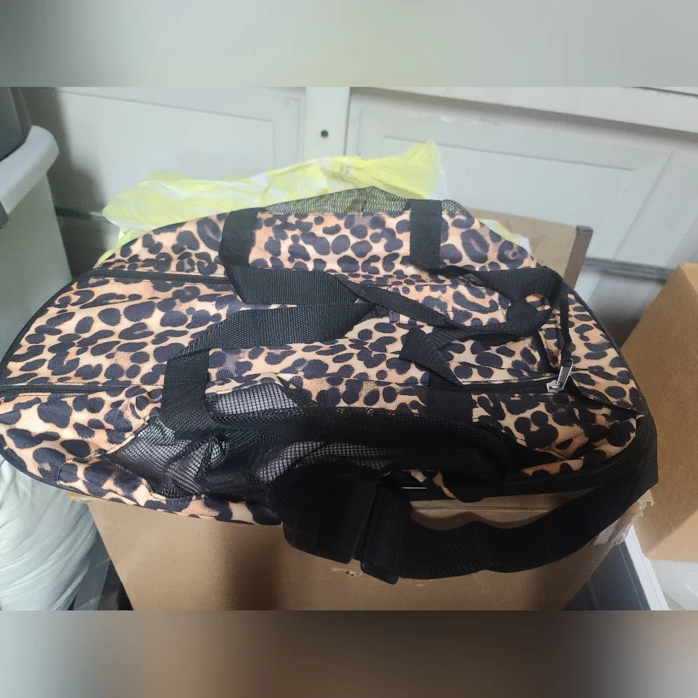 New Cheetah Print Dog Carrier (18x10.5x11)